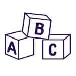 motifs imprimés Curalini cubes petite enfance pour vêtement personnalisé