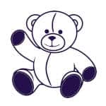 motifs imprimés Curalini ours en peluche pour vêtement personnalisé