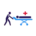 motif brodé brancardier hôpital pour vêtement professionnel personnalisé