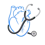 motif brodé cardiologie cœur pour vêtement personnalisé