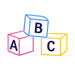 motif brodé cubes enfant pour vêtement personnalisé