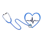 motif brodé stéthoscope pour vêtement personnalisé