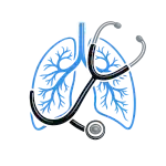 motif brodé pneumologie poumons pour vêtement médical personnalisé
