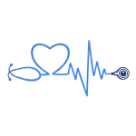 motif brodé ECG rythme cardiaque pour vêtement médical personnalisé