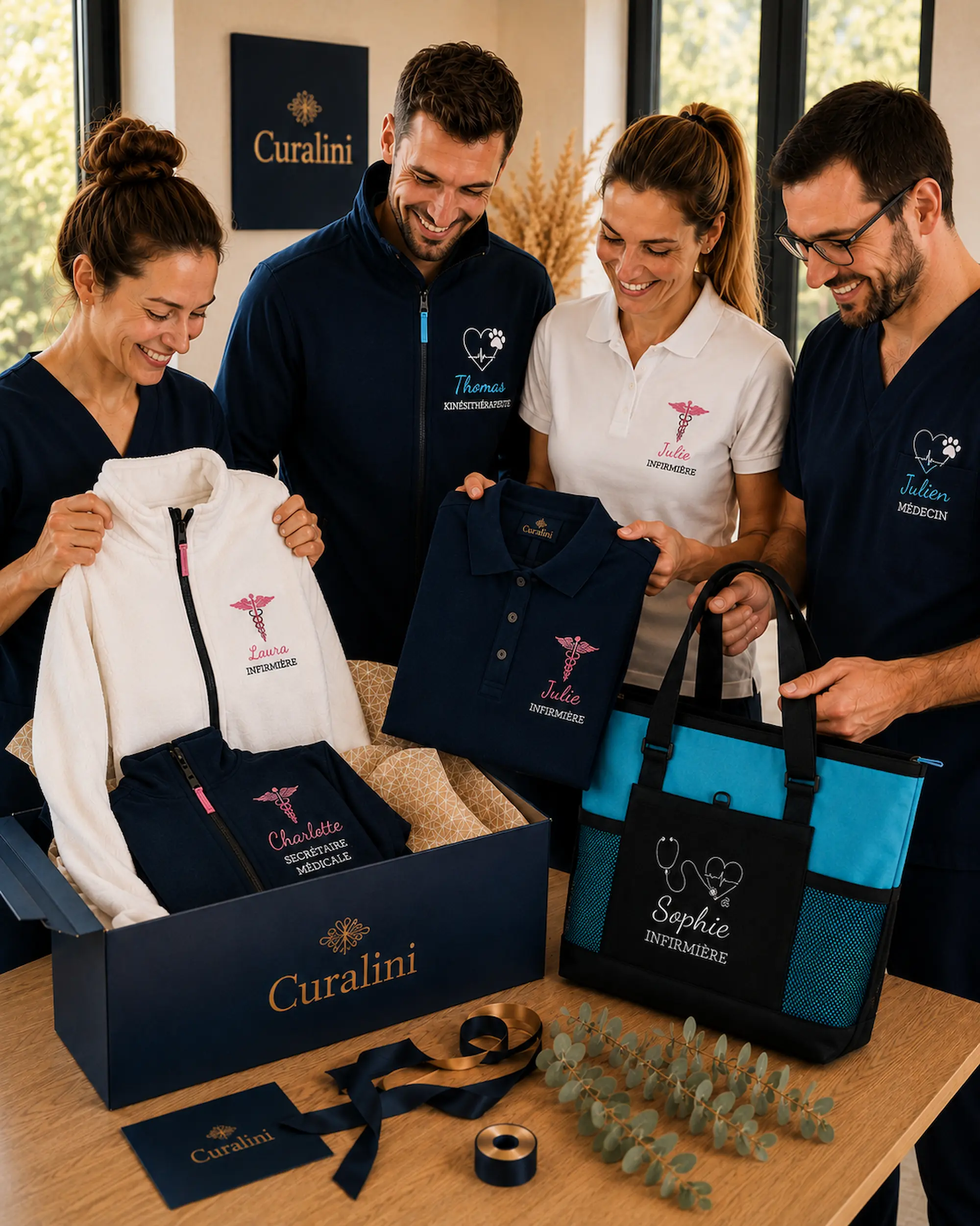 Cadeaux personnalisés pour une équipe soignante Curalini