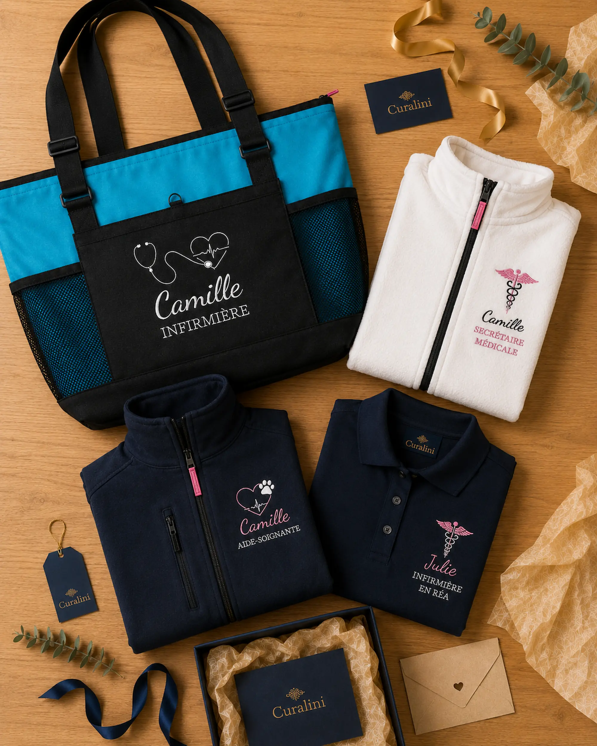 Sélection de cadeaux personnalisés pour soignants Curalini
