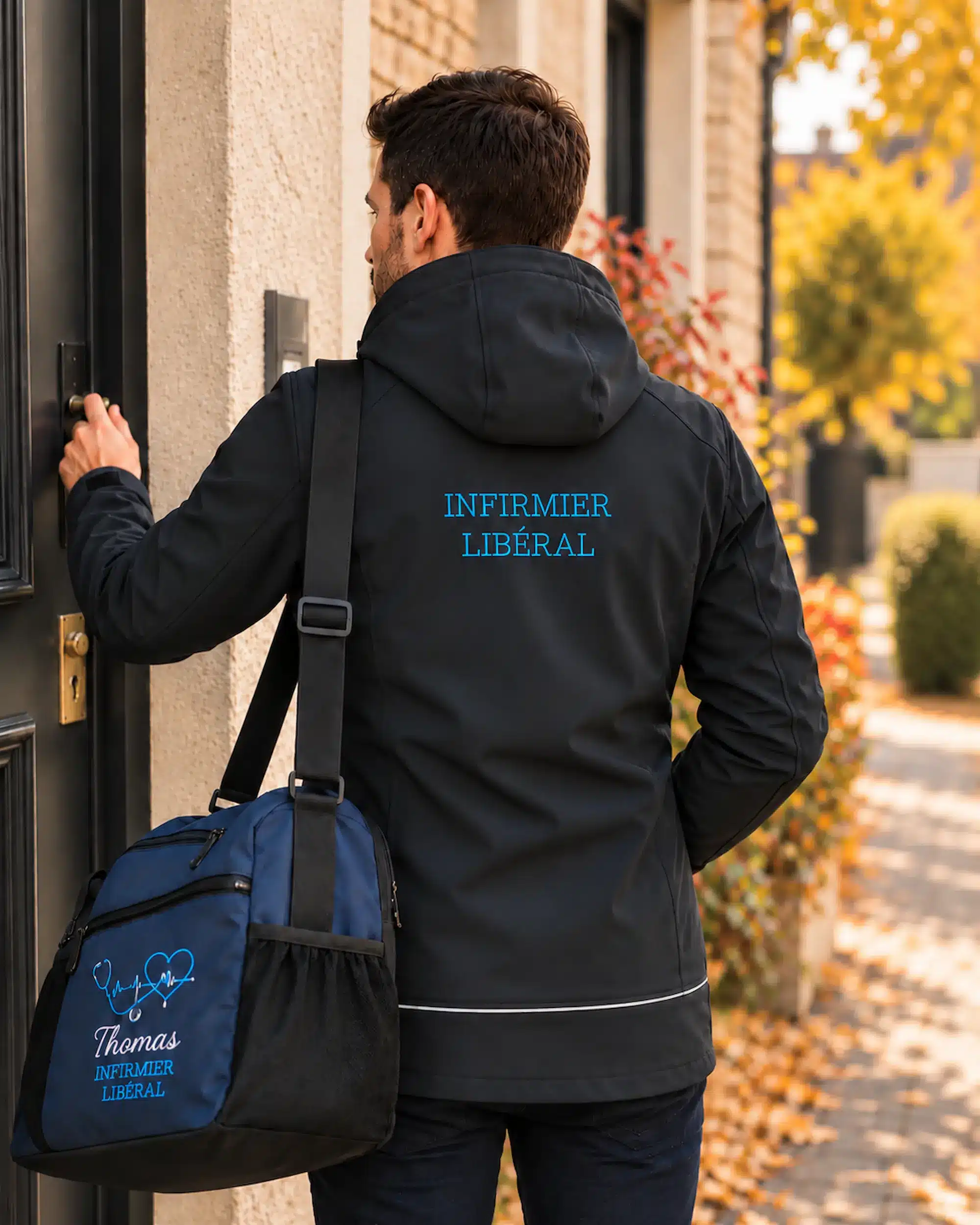 Veste infirmier personnalisée avec broderie Infirmier Libéral dans le dos